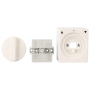 Schellenberg 23003 surface-mounted push-button toggle switch, roller shutter switch switchable from switch to push-button function, easy to retrofit, 5 connection poles, white