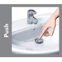 hansgrohe Ablaufgarnitur Push-Open für Waschbecken und Bidet mit Überlauf