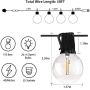 BRTLX Luces de cadena impermeables para exteriores 15 m