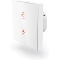Hama | Smart Wi-Fi & Touch-Schalter, Alexa/Google Home-kompatibel, Timer, App-Steuerung, weiße Farbe [Energieeffizienzklasse A+]