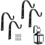 TOKERD Set of 4 Plant Holders Iron Wall Hooks