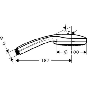 hansgrohe Croma 100 - shower head with 4 jet types, round shower head (⌀ 100 mm)