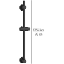 Wenko Fix shower rod without drilling, black color