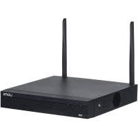 Imou NVR 8 channels Wi-FI. Continuous recorder with hard drive preparation up to 8TB. HDMI and VGA video output. H.265. WiFi range: Up to 100 m in an open field. WiFi 2x2 Mimo