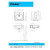 Geberit Closer vannitoa ovaalne kraanikauss 50 cm