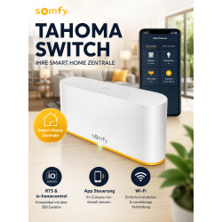 Somfy 1870595 – Перемикач TaHoma, розумний пульт дистанційного керування для керування будинком, технології io, RTS та Zigbee 3.0, сумісний з Google Assistant, Alexa та HomeKit