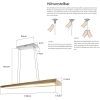 ZMH LED lámpara colgante mesa de comedor lámpara colgante de madera - regulable lámpara colgante 40W con mando a distancia comedor lámpara de mesa moderna cocina comedor lámpara colgante para comedor sala de estar estudio oficina [clase energética G]