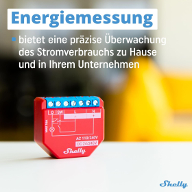 Релейний перемикач Shelly Plus 1PM WiFi та Bluetooth з вимірюванням потужності, домашня автоматизація, працює з Alexa (2 шт.)