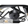 SIHANJUN Semi Flush Mount Luz de Techo Araña Industrial Vintage Negro Metal Retro Cage Luz Colgante con 3 E27 [Clase Energética A++]