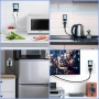 Vinabo Stromverbrauchsmessgerät, Stromverbrauchsmessgerät, 16 A/3680 W, Leistungsmessgerät mit LCD-Anzeige, 7 Überwachungsmodi, Überlastungsschutz