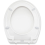 Amazon Basics - Robuster WC-Sitz aus Urea-Material mit Absenkautomatik, leicht abnehmbar,U form, 37 x 42.5 cm, Universalgröße, Weiß