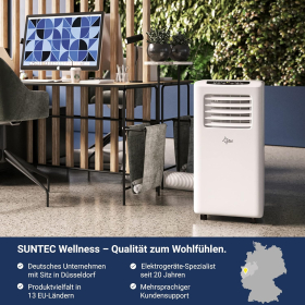 Мобильный кондиционер SUNTEC Impuls 2.6 Eco R290 с вытяжным шлангом - охладитель и осушитель воздуха для помещений площадью до 34 м²  | 9000 BTU | 2600 Вт