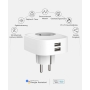 GHome enchufe inteligente con USB, 16A 4-pack mide el consumo de energía, WLAN con control remoto, control de voz y temporizador, funciona con Alexa, Google Home