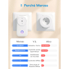 Meross Italian Smart Socket, Energy Monitoring, WiFi Socket (Type L) 16A 3840W, Remote Control, Overload Protection, Timer Function