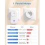 Meross Italian Smart Socket, Energieüberwachung, WiFi-Steckdose (Typ L) 16A 3840W, Fernbedienung, Überlastschutz, Timer-Funktion