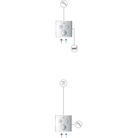 Grohe SmartControl - Eckige Armatur mit 2 Ausläufen, Farbe Chrom (Ref.29148000)