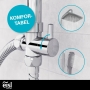 EISL shower set EASY FRESH, shower system without tap 2 in 1 with large rain shower (250 x 200 mm) and hand shower, chrome DX12006