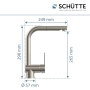 Schütte 79729 London sink faucet, Stainless steel look