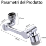 People 1080° Faucet Aerator Filter Wasserhahn für Spüle, Küche und Bad - Schwarz