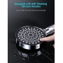 Showerhead High Pressure with Filter - YEAUPE Handheld Powerful Flow Showerheads with Beads Filter Pressure Boost Water Saving 6 Modes Showerheads for Hard Water Low Water Pressure Showerheads