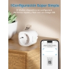 Meross Matter Smart Plug mit Stromverbrauch, Fernbedienung und Sprachsteuerung, Unterstützung für Apple Home, Alexa und Google Home, 16A, 3840W