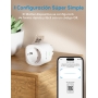 Meross Italian WiFi Socket, Smart Socket mit Energieüberwachung, Smart Socket Kompatibel mit Apple HomeKit, Alexa und Google Home