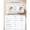 Intelligente Steckdose von Meross, mit Energieüberwachung, kompatibel mit Apple HomeKit, Alexa und Google Home