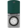 REV Ritter 0025700409 - Presa con orologio meccanico Tag IP44, colore: Grigio/Verde