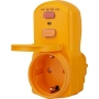 Brennenstuhl personal protection adapter BDI-A 2 30 IP54 / personal protection plug for outdoors (two-pole switch-off, yellow, 30mA)