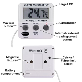 Digitaler Gefrierschrank-Thermometer mit Alarmfunktion