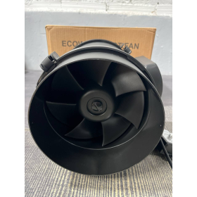 Ventilador de conducto HG Power Ø 200 mm, extractor de aire de 230 V con motor EC y enchufe europeo.