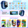 Kinder-Smartwatch mit Telefonfunktion, SOS, Kamera und Spielen, Dunkelblau