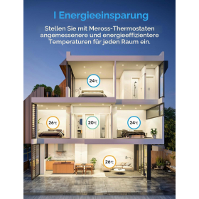 Термостат опалення Meross WiFi, сумісний з HomeKit, Siri, Alexa і Google, M30 * 1,5 мм, 2 шт.