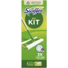 Swiffer Floor Mop Starter Kit, Absorbs 3x more dust and hair and keeps it in place, 1 floor mop + 2 dry floor cloths