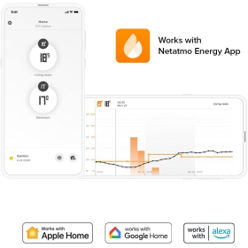 Kit de inicio Netatmo con válvulas de radiador inteligentes Wi-Fi: control remoto y ahorro de energía.
