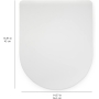 Amazon Basics D-Shaped Urea Toilet Seat Matte Finish 36.5 x 43 cm