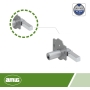 Solid silver AMIG latch for wooden doors, 90 x 154 mm, 6-pin cylinder