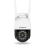 Cámara PTZ para exterior Overmax CAMSPOT 4.95 QHD, 4 MP, color modo nocturno con un ángulo de rotación de 60 m, 355°/90°, ángulo de visión 100°, alarma de detección de movimiento, audio bidireccional