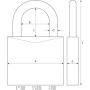 Abus 145/40_AZUL – алюмінієвий комбінований замок 40 мм 4 цифри синій