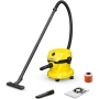 Kärcher wet/dry vacuum cleaner WD 2 Plus V-12/4/18/C, including cartridge filter, fleece filter bag, 1,000 W, plastic container: 12 l, suction hose: 1.8 m, blowing function, floor and crevice nozzle