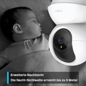 TP-Link Tapo C200 360° внутрішня WiFi камера безпеки FHD 1080P нічне бачення виявлення руху