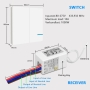 Thinkbee Juego de interruptores inalámbricos con control remoto Interruptor de encendido/apagado No requiere cableado IP66 Control remoto a prueba de agua para sus lámparas exteriores 600 m dentro de 50 m B