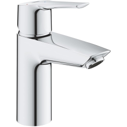 GROHE QUICKFIX Start - single-lever basin mixer (water-saving, S-size, incl. 3-in-1 installation tool, quick attachment), chrome