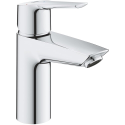 GROHE QUICKFIX Start - mezclador monomando de lavabo (ahorro de agua, tamaño S, incl. herramienta de instalación 3 en 1, fijación rápida), cromado 