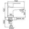 Ibergrif M11357 – mezclador de lavabo de latón