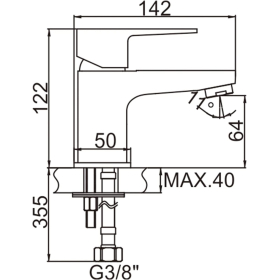 Ibergrif M11357 – brass basin mixer