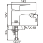 Ibergrif M11357 – brass basin mixer