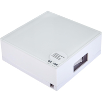 UNITEC Zweiklang-Gong Luna, Glasplatte, fest verdrahtet, 83dB, 8 bis 12 V Wechselstrom oder 9V-Blockade, weiß
