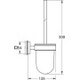 GROHE Start Cube - Toilettenbürstengarnitur (Wandmontage, verdeckte Befestigung, Material: Glas/Metall)