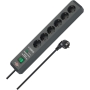 Brennenstuhl, Secure-Tec 19,500A power strip with surge protection 6 sockets